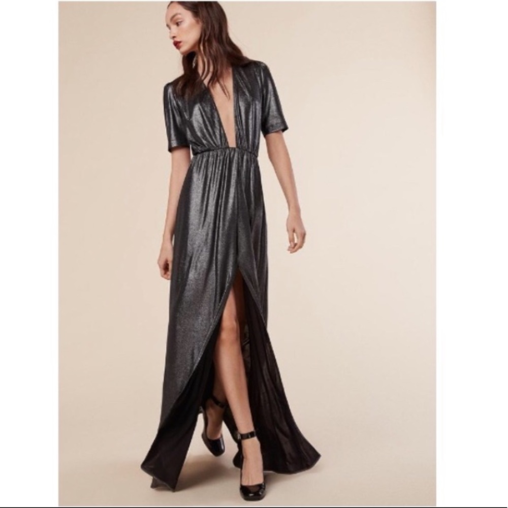[Reformation] Adeline Metallic Dress